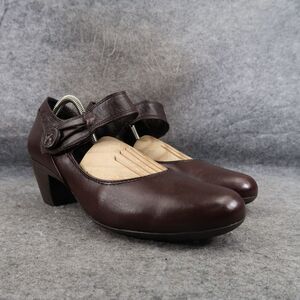 Khrio Shoes Womens 41 Pumps Mary Jane Classic Leather Button Adjustable Strap